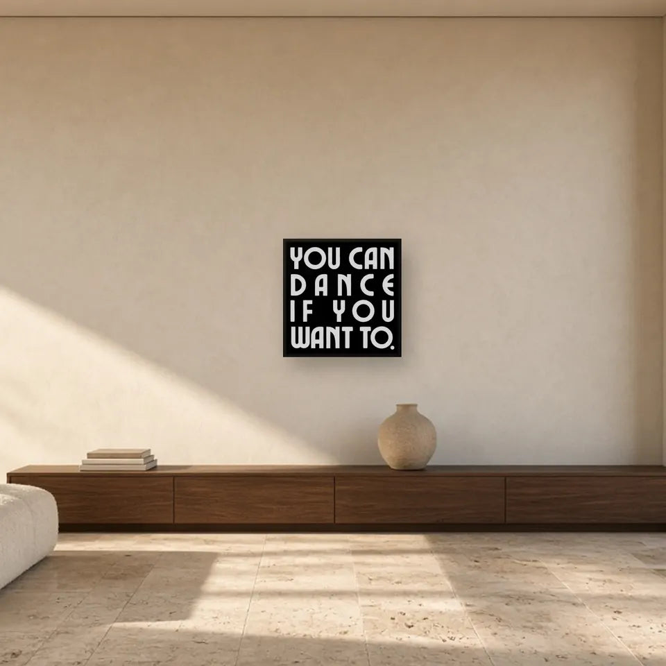 Gallery canvas in a room